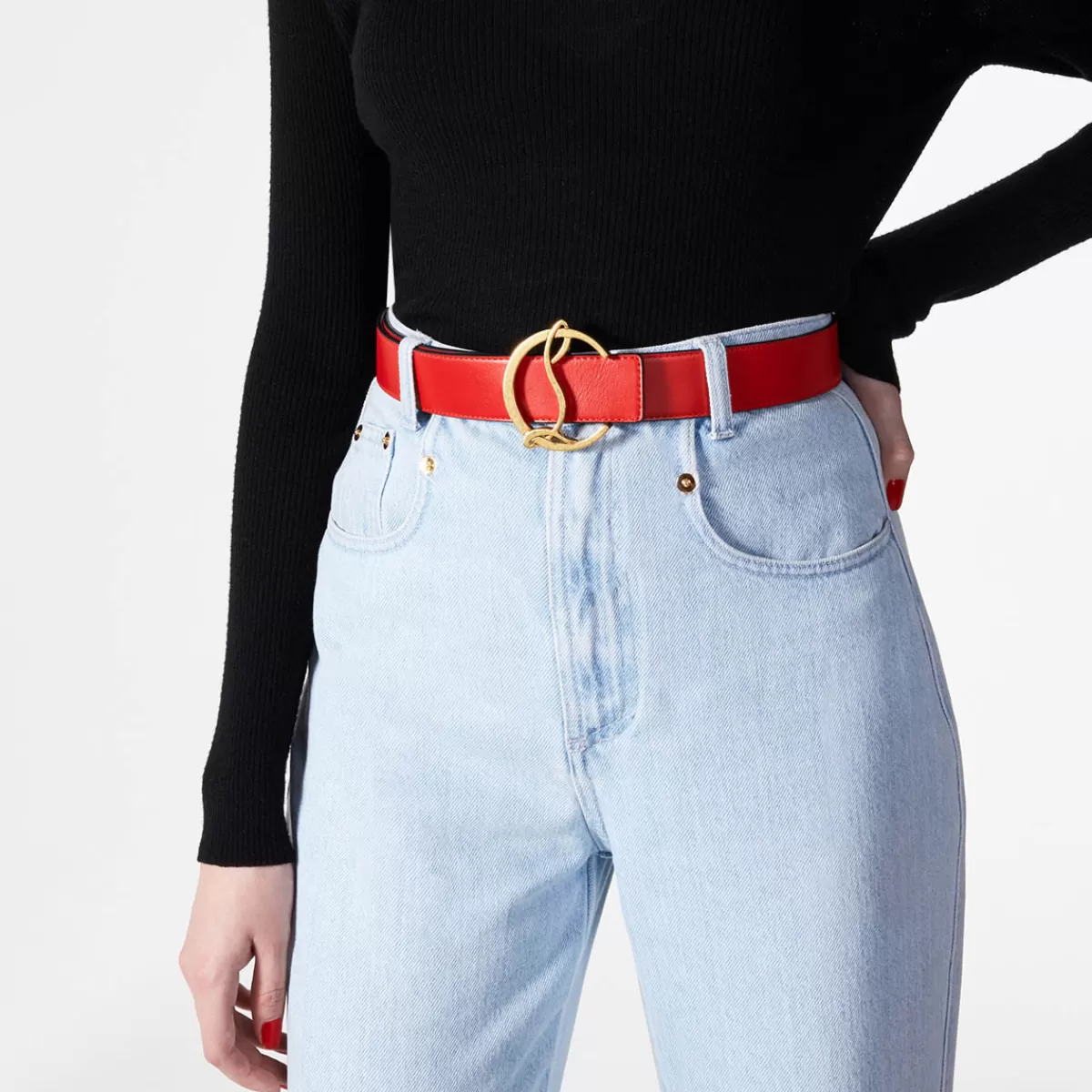 Women Christian Louboutin CL Logo Belt