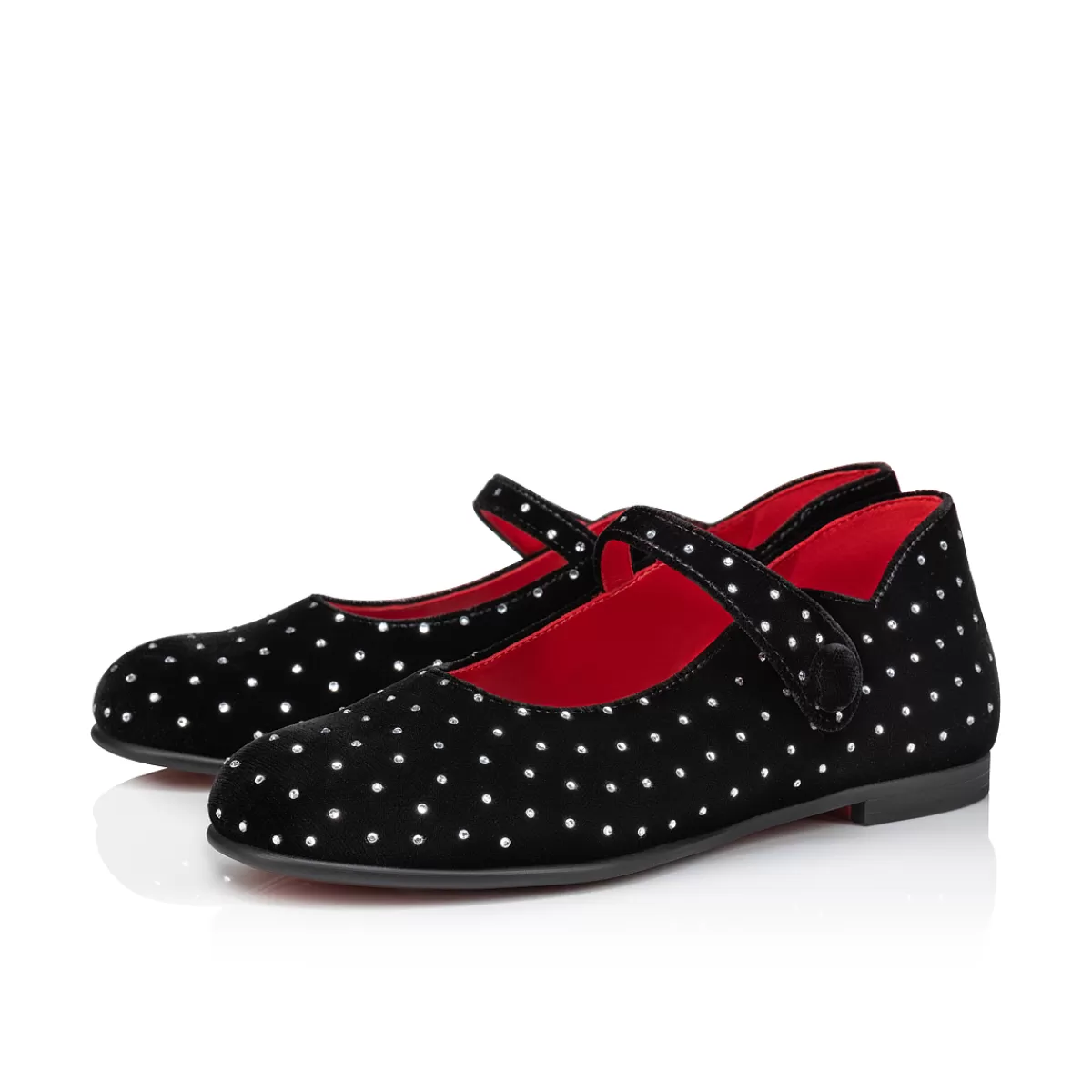 Kids Christian Louboutin Melodie Chick Plum Strass